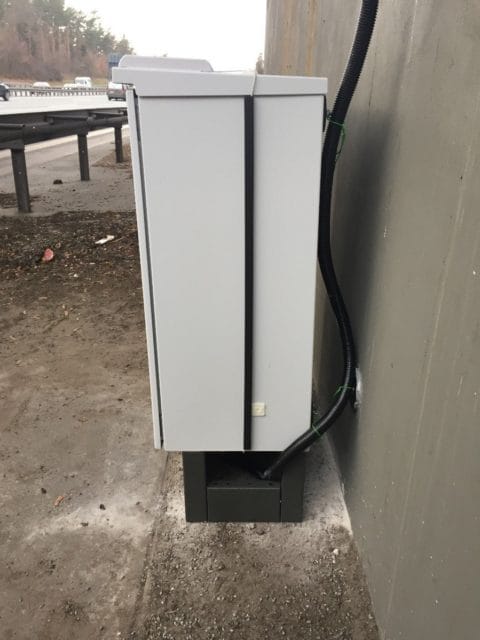 Customer specific IP65 Outdoor Cabinet installed next to highway